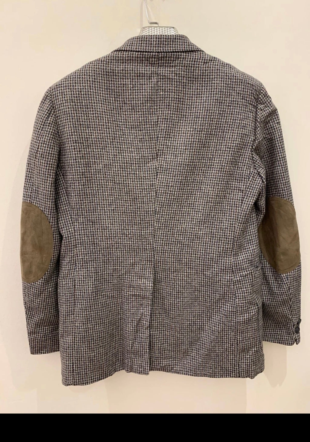 Vintage pure wool handwoven Tweed camouflage gray hunting jacket blazer 38R