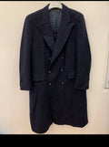 1980s Vintage Cricketeer pure wool double breasted navy over coat 46R 46L XL