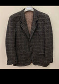 Vintage Alpaca wool tweed camouflage plaid classic unique jacket blazer 42R