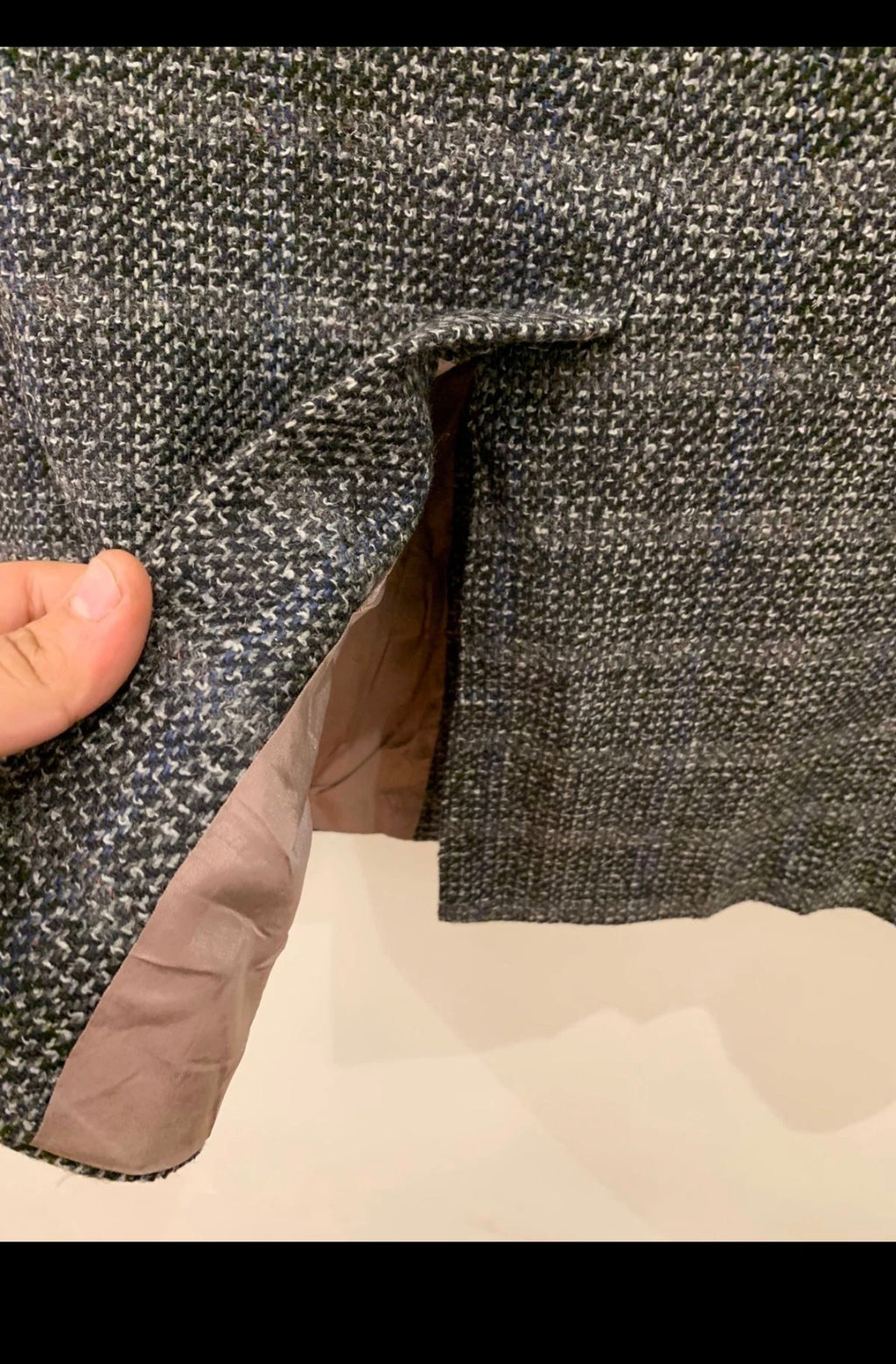 Vintage Alpaca wool tweed camouflage plaid classic unique jacket blazer 42R