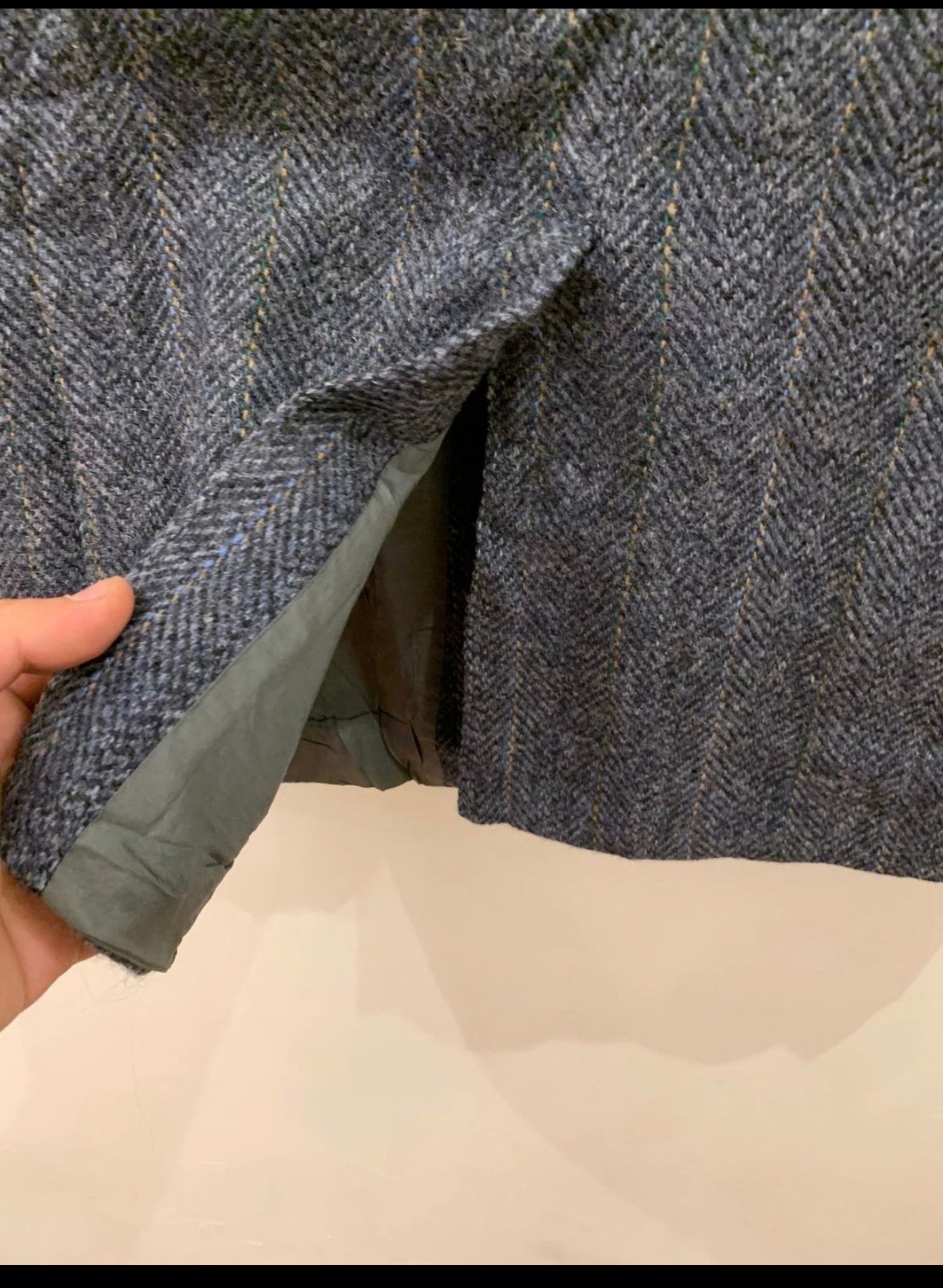 Vintage Harris Tweed pure wool handwoven striped hunting jacket blazer 40R