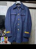 1970s Vintage pure woollen wool gold button military army navy jacket coat 36R
