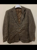 Vintage Wool Cashmere blend brown classic sport coat blazer 40R 40S