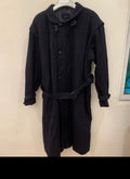 Vintage Bogner pure wool classic belted navy long over coat 50R 2XL
