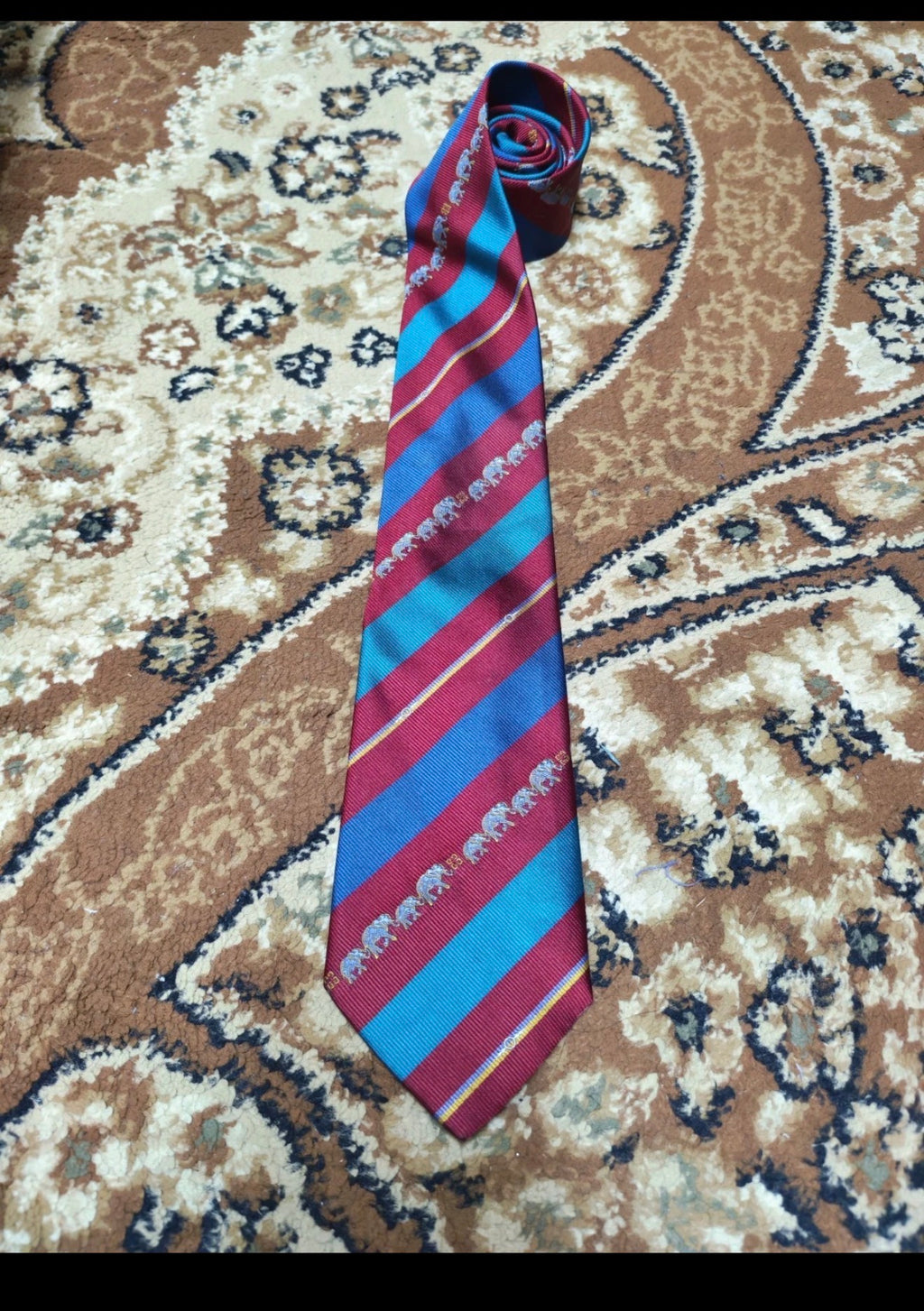 mens vintage Givenchy 100% all silk classic retro luxury striped motif neck tie