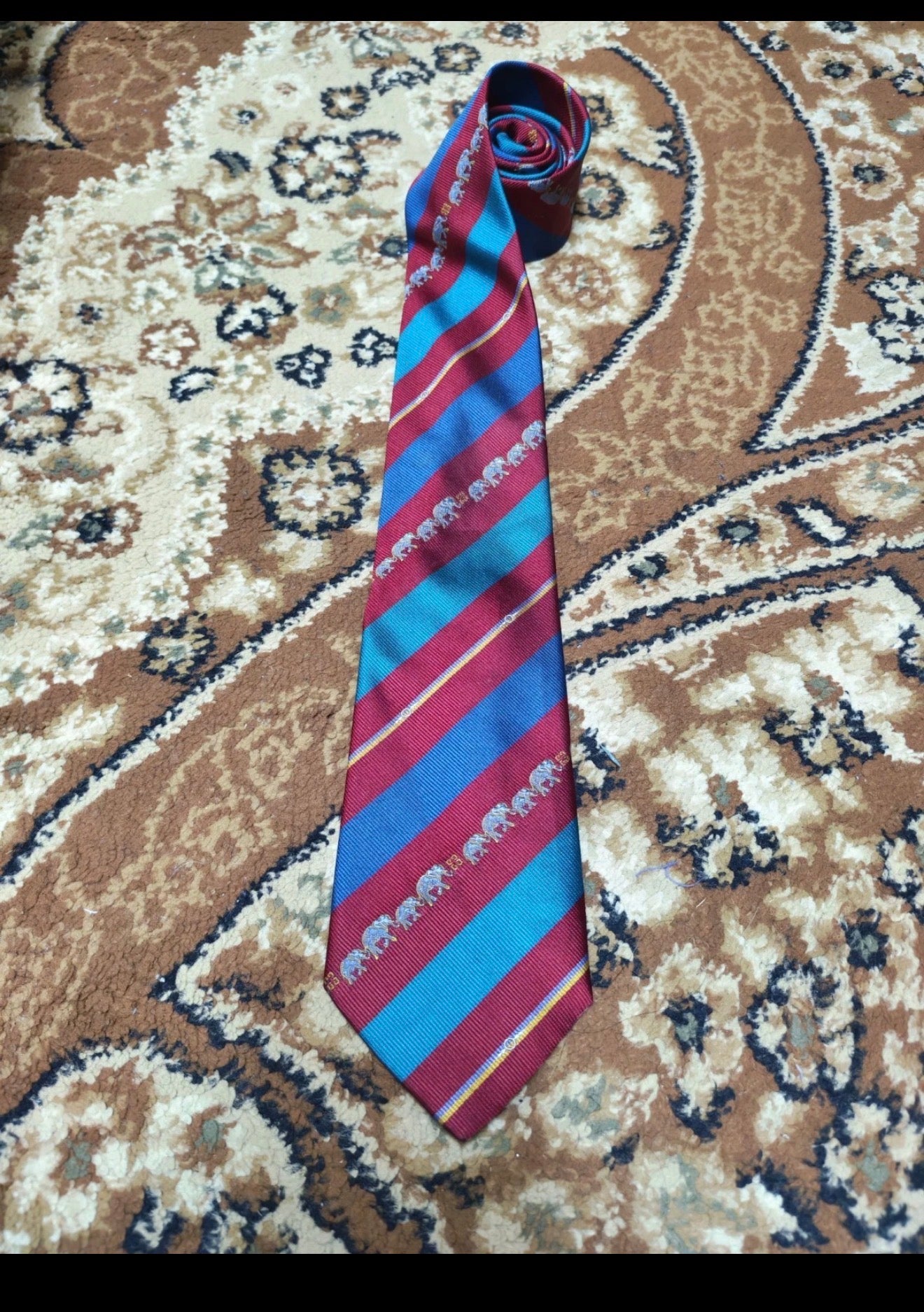 mens vintage Givenchy 100% all silk classic retro luxury striped motif neck tie