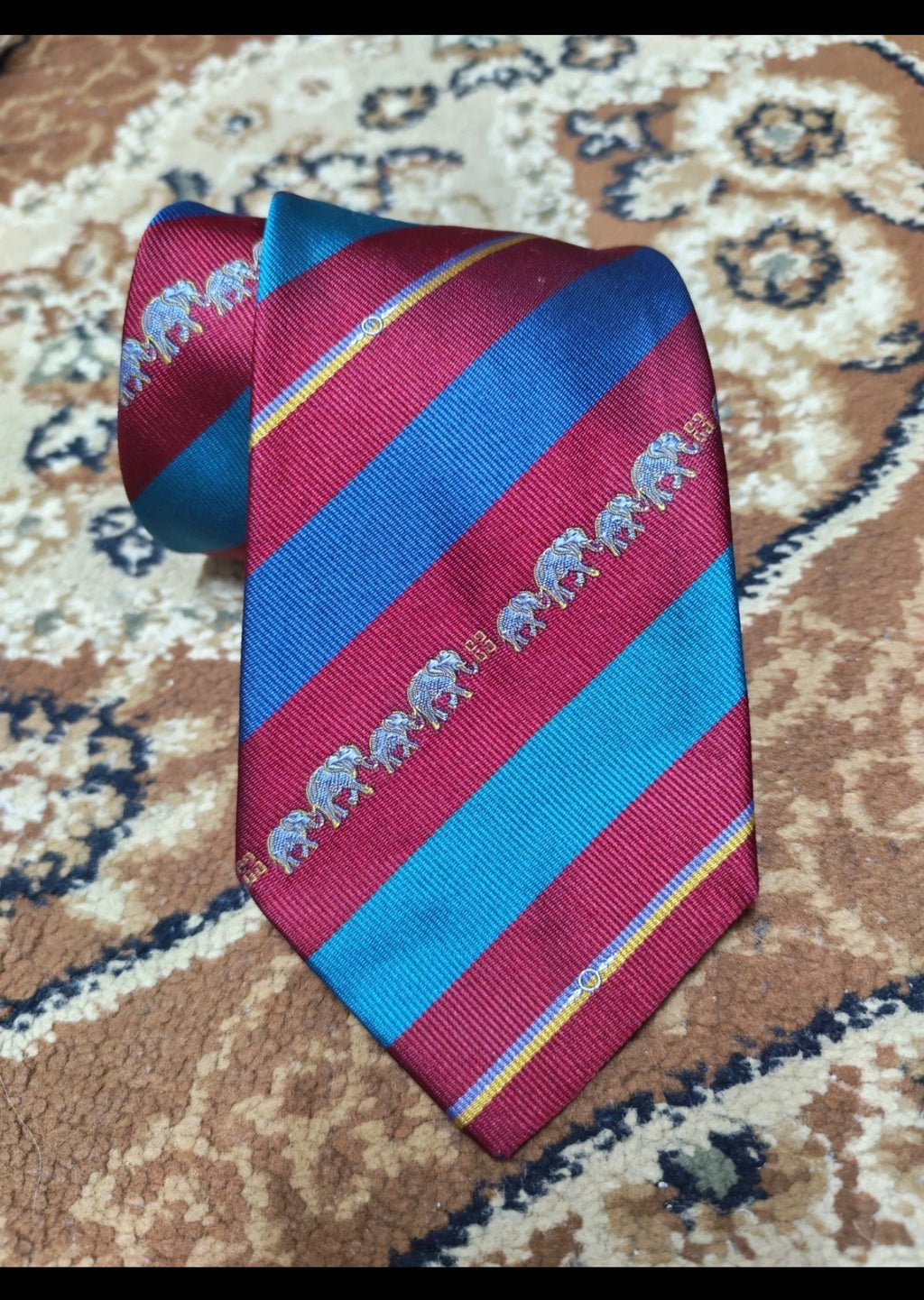 mens vintage Givenchy 100% all silk classic retro luxury striped motif neck tie
