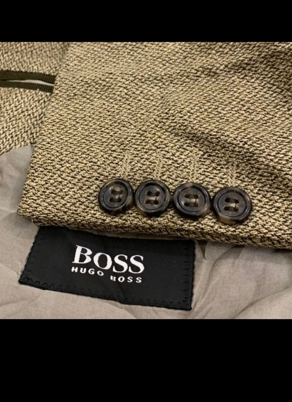 Vintage Hugo Boss Loro Piana Wool Cashmere brown sport coat blazer 42R