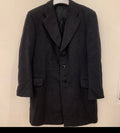 1970s Vintage Sidi Torino Wool Cashmere classic charcoal over coat 40R 42R