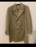 Vintage wool blend classic beige double breasted over coat 48L 48R XL