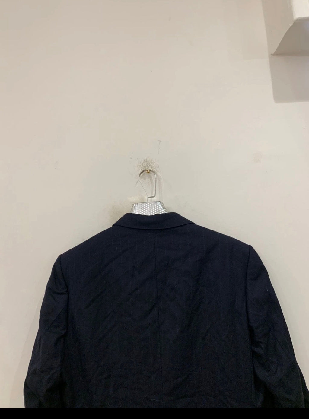 Classic pure wool double breasted navy classic striped jacket blazer 42R 42S