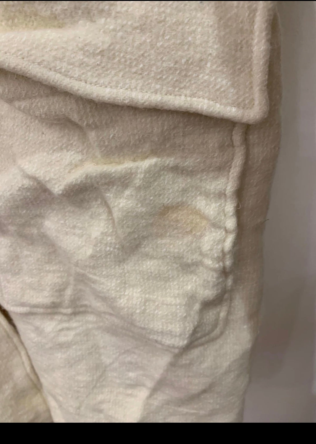 Unique wool blended classic beige hood toggle Duffle coat 42R 42S