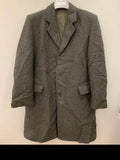 Vintage Dunn & Co pure wool handwoven Tweed classic green over coat 40R 38R