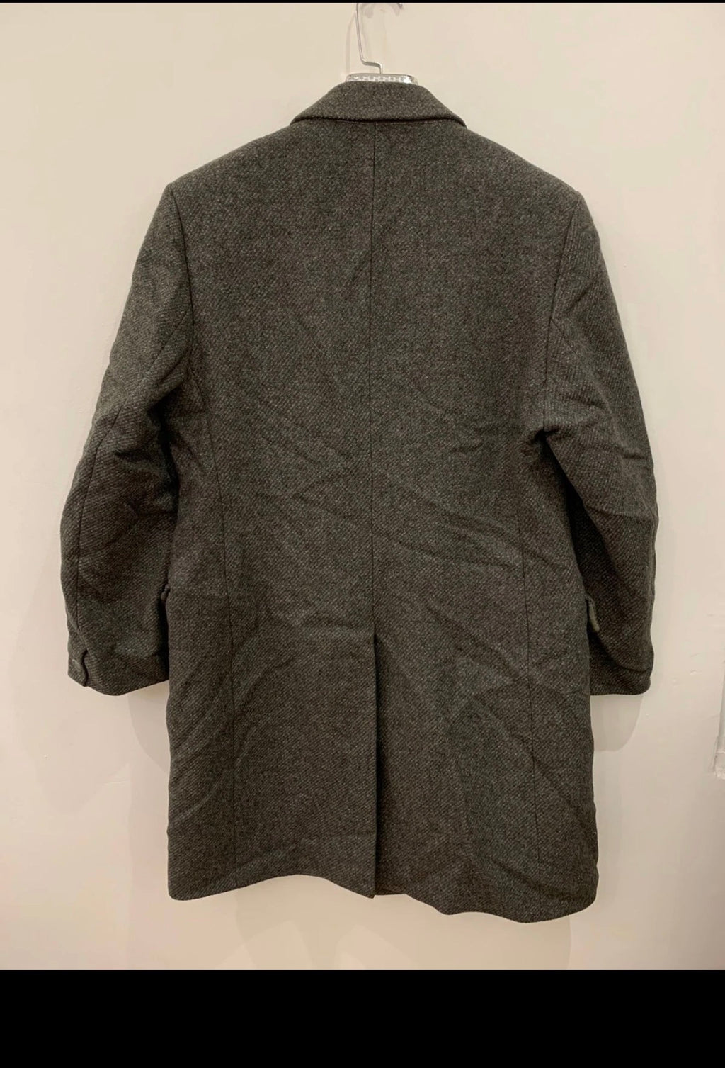 Vintage Dunn & Co pure wool handwoven Tweed classic green over coat 40R 38R