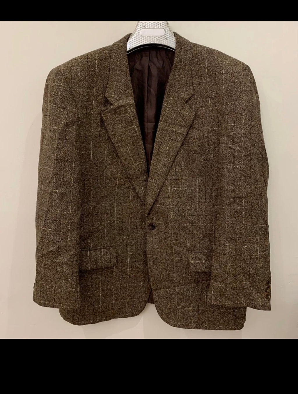 Vintage Austin Reed classic pure wool tweed Windowpane jacket blazer 44R