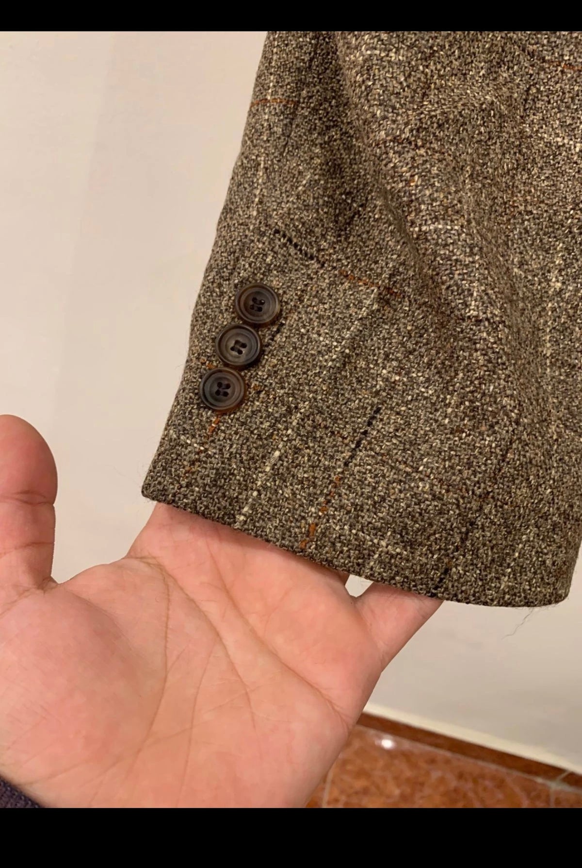 Vintage Austin Reed classic pure wool tweed Windowpane jacket blazer 44R