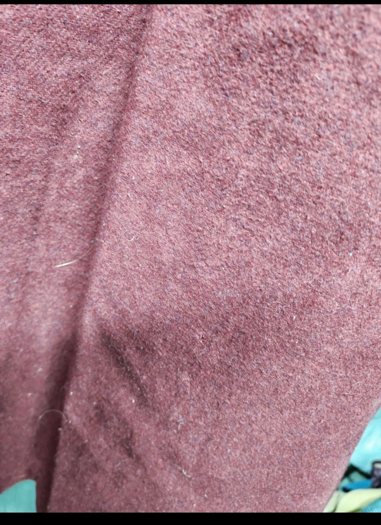 Vintage wool blend classic burgundy hood toggle Duffle coat 50R 50L 2XL