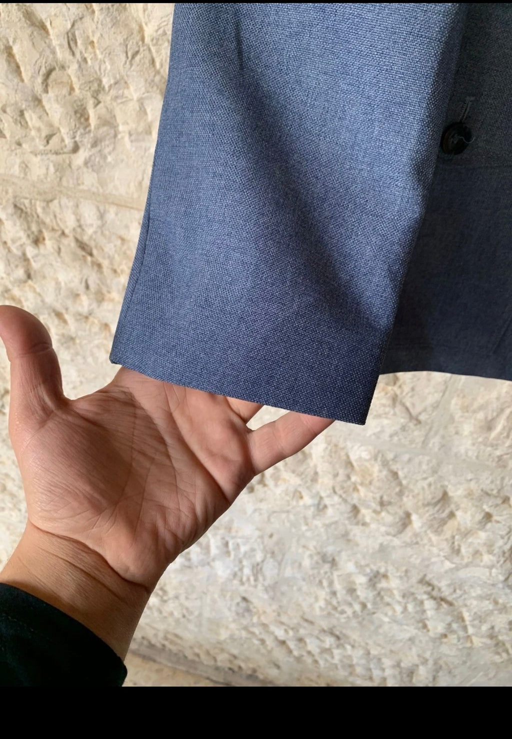 classic St Michael Grayish blue leisure suit jacket sport coat 42R 42L