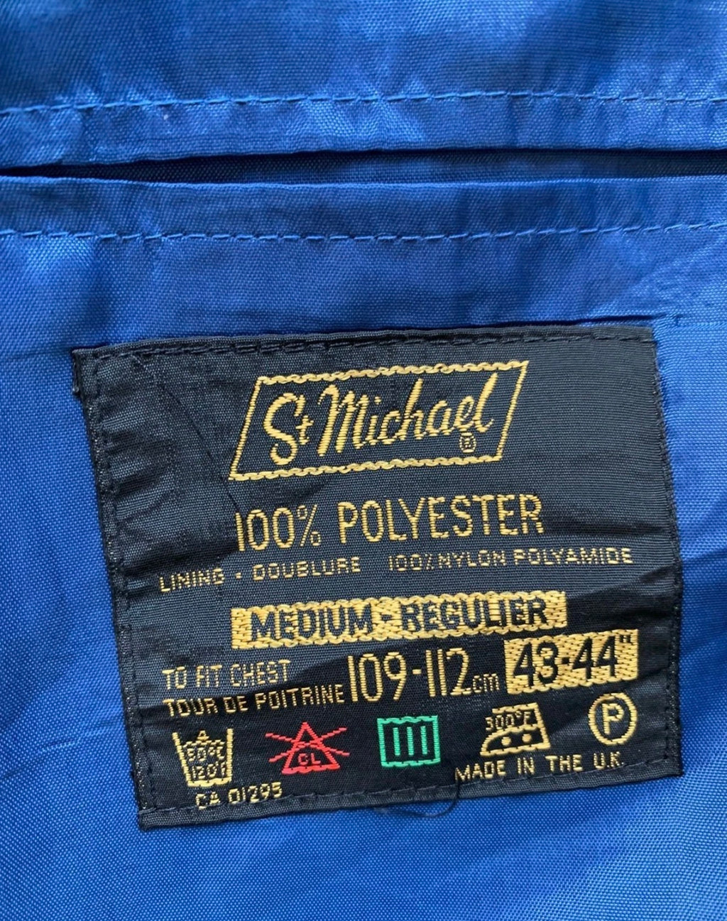 classic St Michael Grayish blue leisure suit jacket sport coat 42R 42L