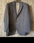classic Super 100s worsted wool silver gray rowing Tuxedo jacket blazer 42R