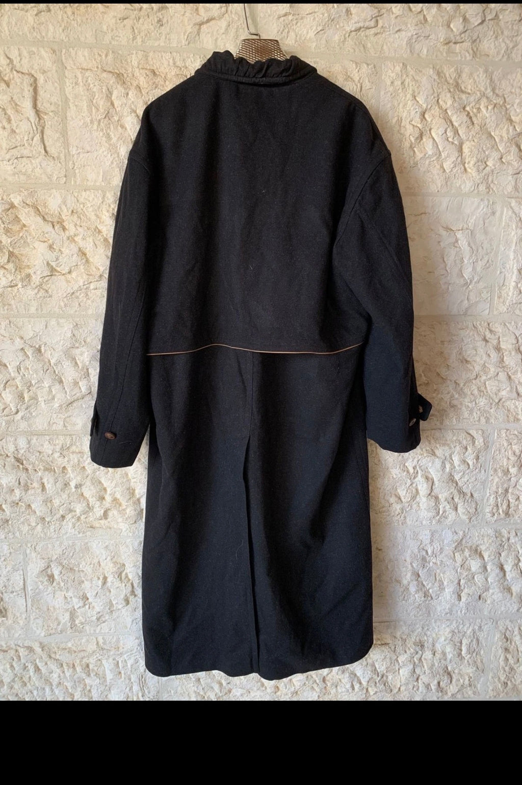 Vintage Bogner Loden woollen wool classic charcoal over coat 50R 2XL