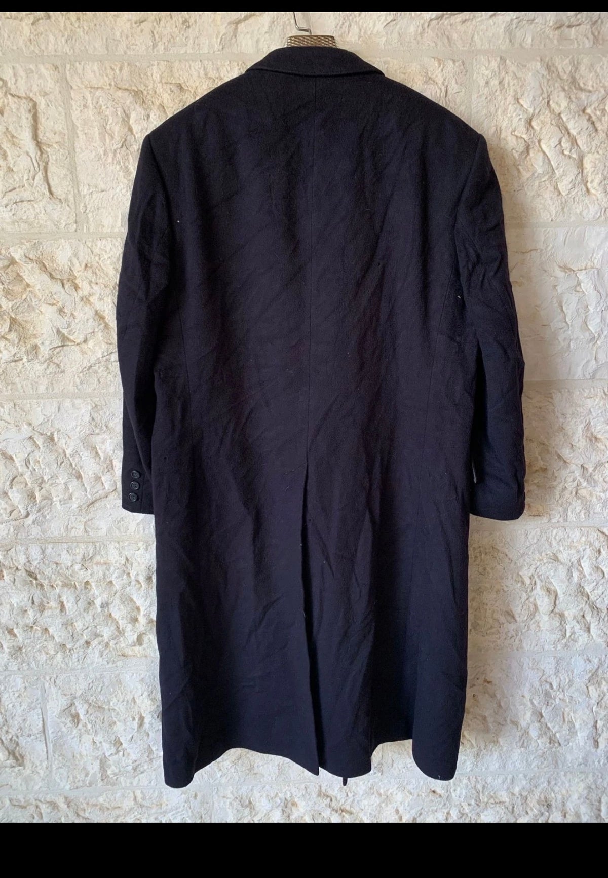 Vintage classic Pure Wool double breasted gangster Navy over coat 44R