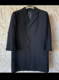 1970s Vintage pure Woollen wool classic charcoal top over coat 42R 42S