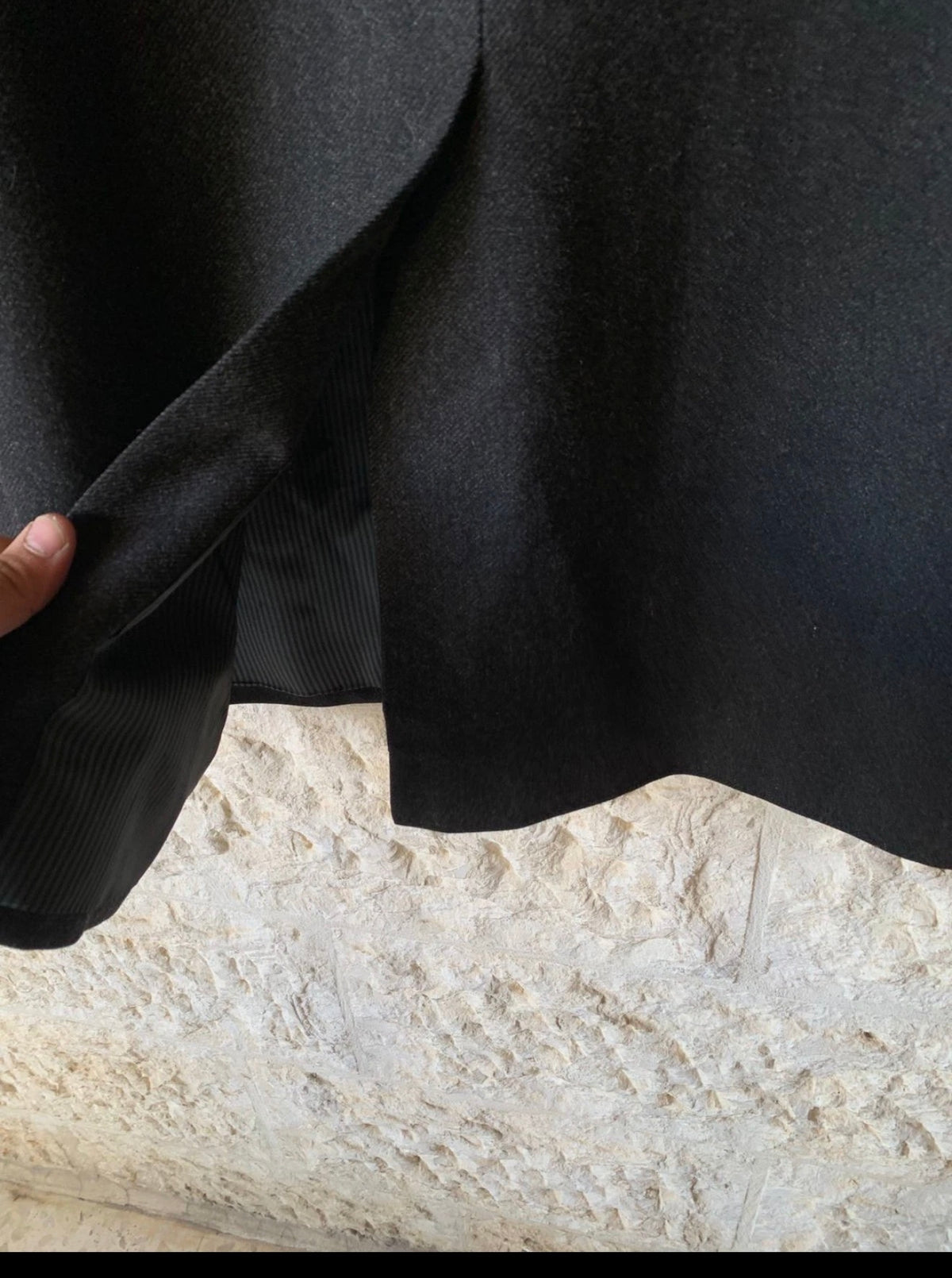 1970s Vintage pure Woollen wool classic charcoal top over coat 42R 42S