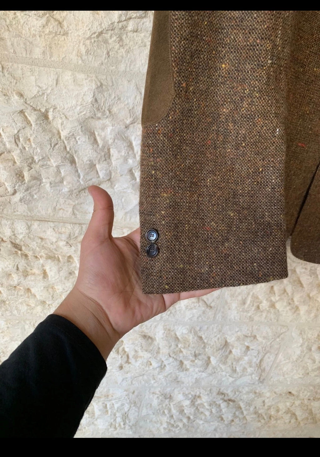 Vintage pure wool handwoven Tweed classic brown hunting jacket blazer 42R