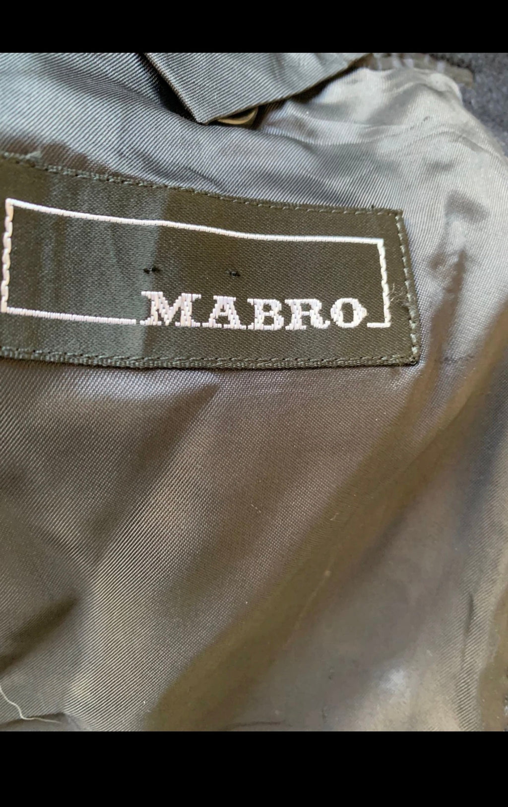 Vintage Mabro classic Wool Cashmere blend navy belted raglan over coat 44R