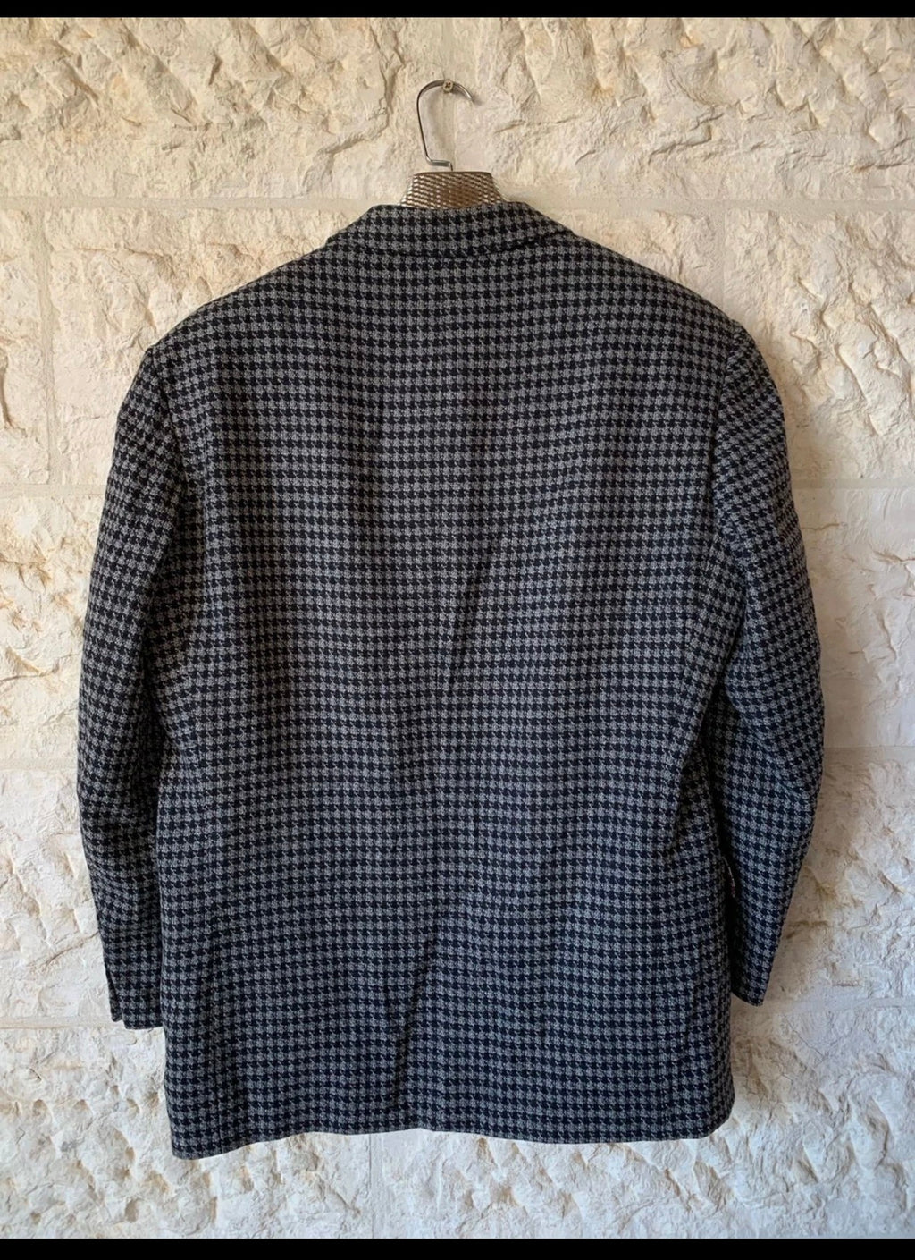 Vintage pure pure houndstooth charcoal classic hunting jacket blazer 44R