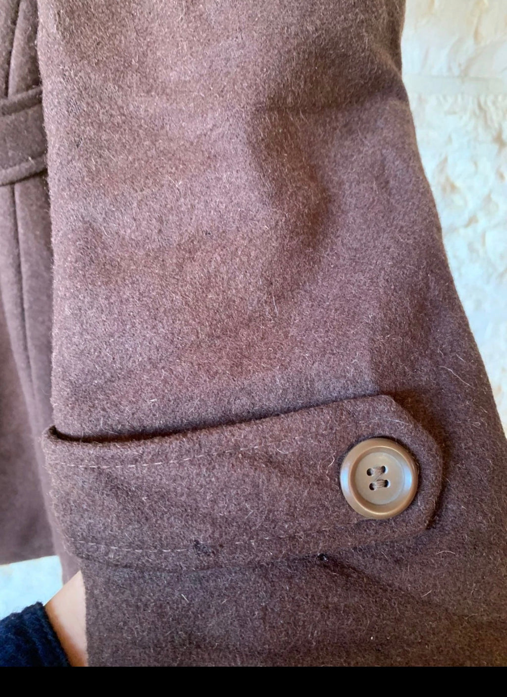 1970s Vintage pure woollen wool classic belted brown over coat 40R 40L