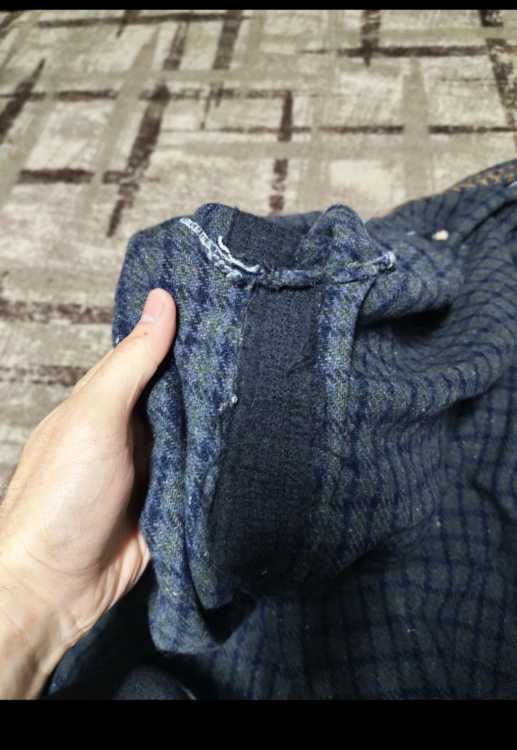 Vintage pure wool women's plaid belted db Rope over coat 12 L 42
