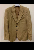 Vintage pure Lambswool houndstooth brown classic hunting jacket blazer 40L 40R