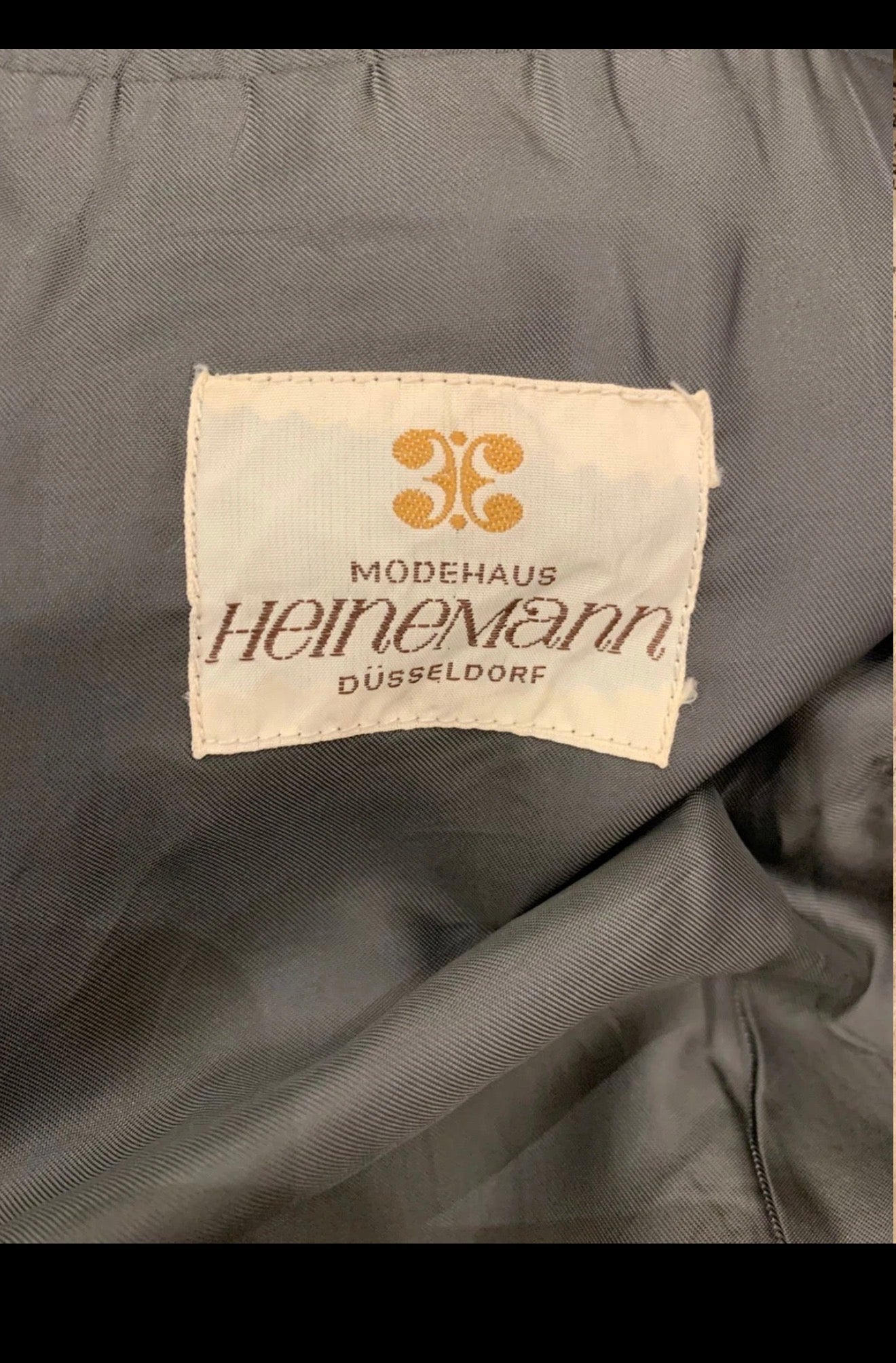 Vintage pure wool brown belted double breasted classic over coat 46R XL