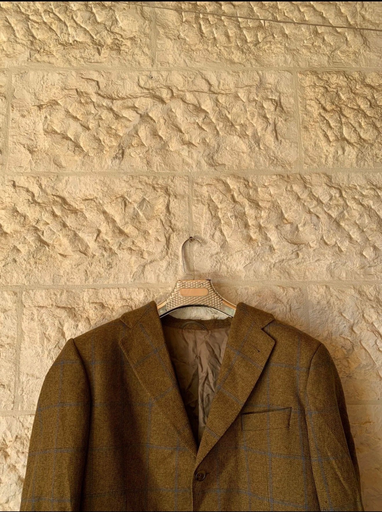 Vintage Eduard Dressler pure wool Windowpane hunting jacket blazer 42R
