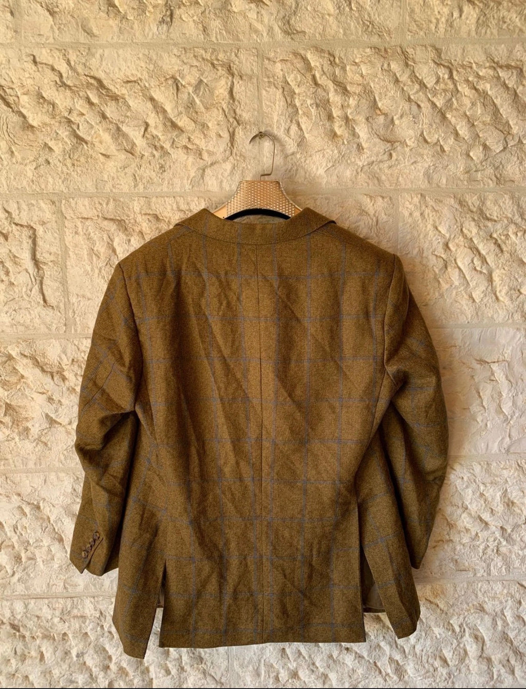 Vintage Eduard Dressler pure wool Windowpane hunting jacket blazer 42R