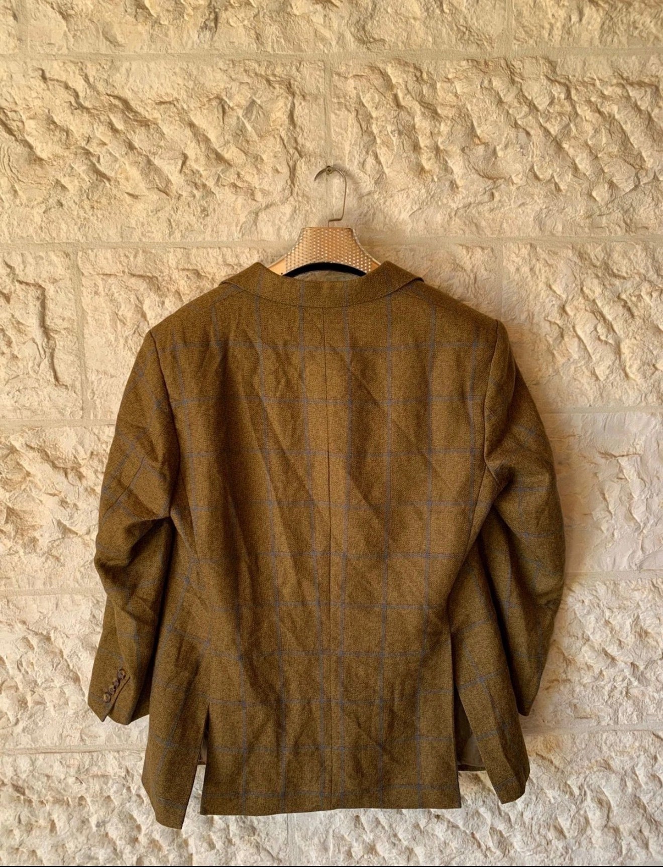 Vintage Eduard Dressler pure wool Windowpane hunting jacket blazer 42R