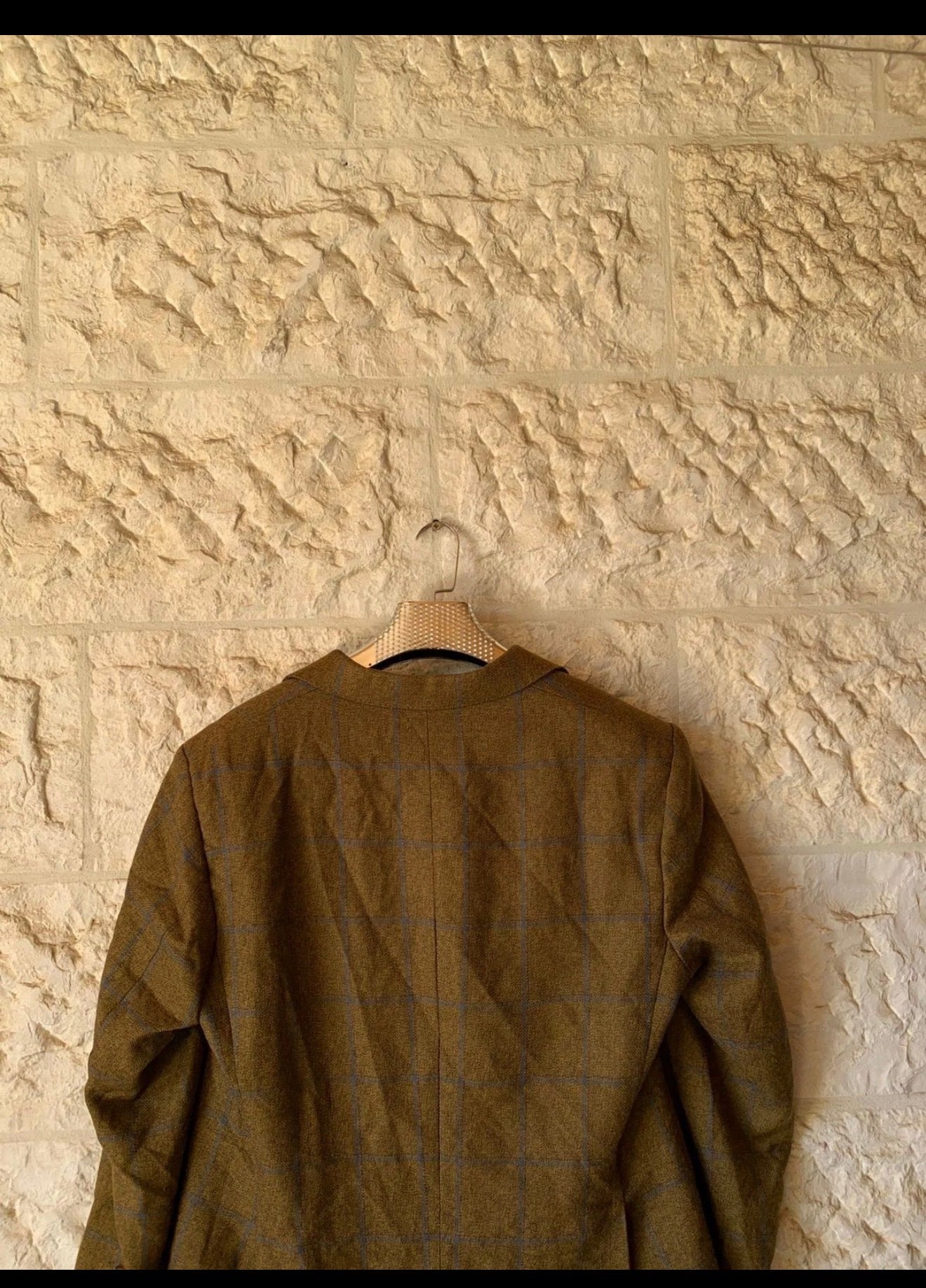 Vintage Eduard Dressler pure wool Windowpane hunting jacket blazer 42R