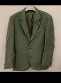 Vintage pure wool tweed camouflage classic green hunting jacket blazer 42R