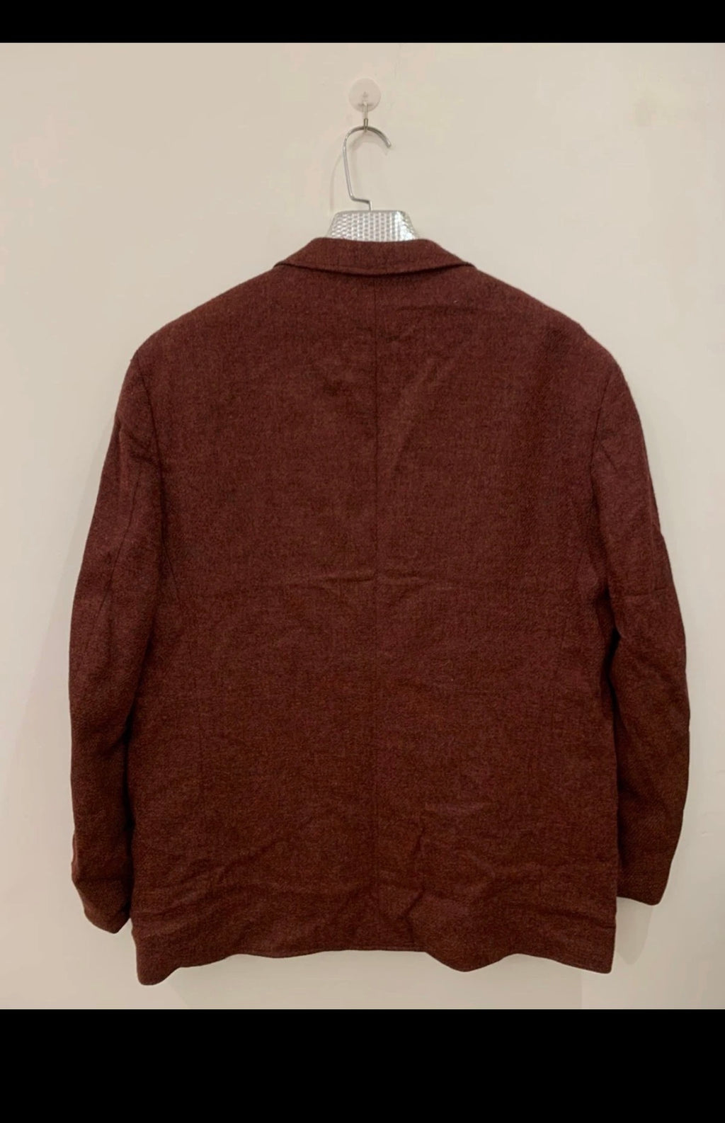 Vintage pure wool handwoven Tweed classic brown hunting jacket blazer 44R