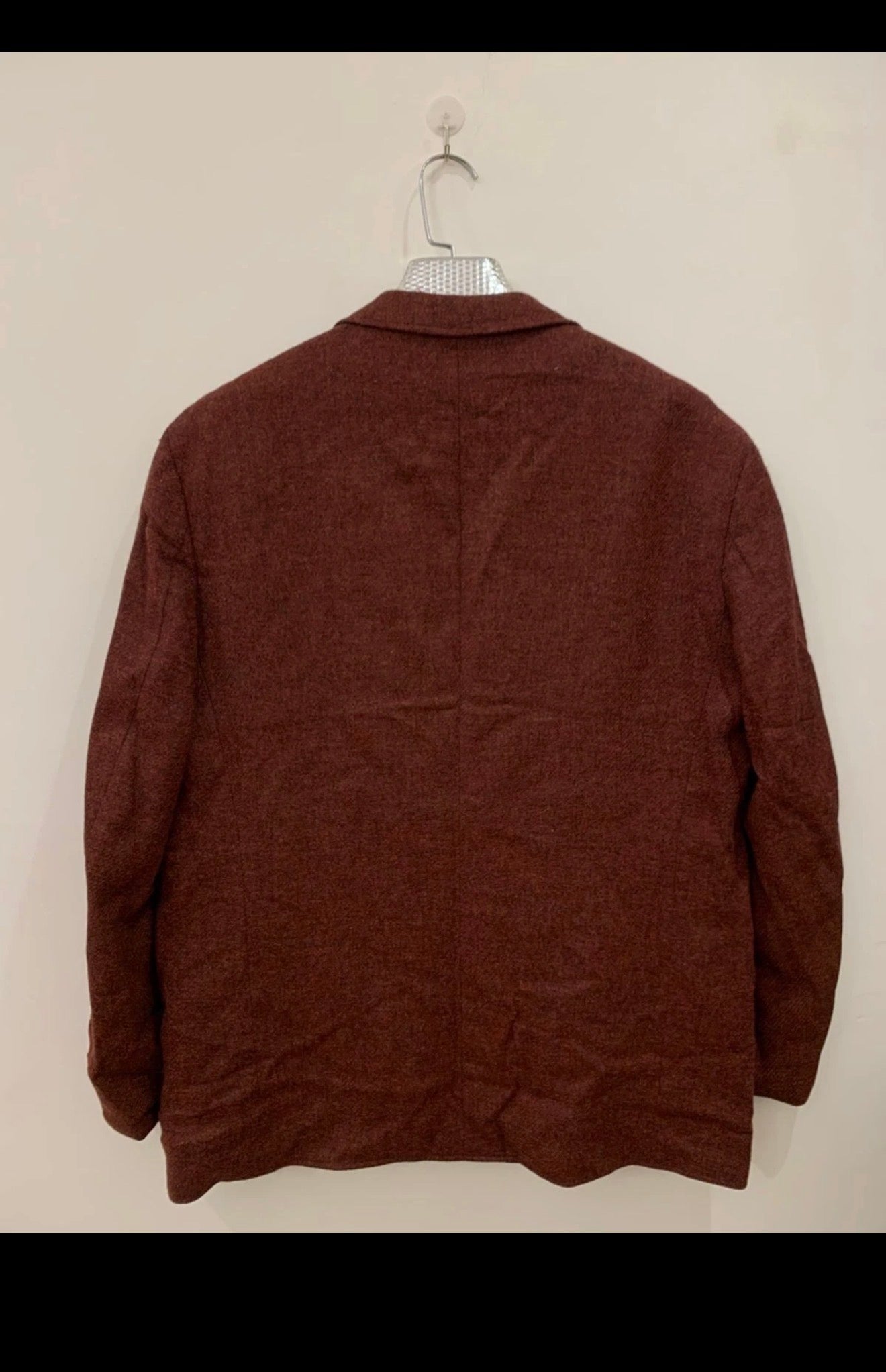 Vintage pure wool handwoven Tweed classic brown hunting jacket blazer 44R