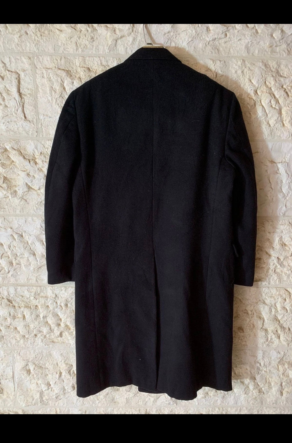 Vintage Halston classic wool blend double breasted gangster over coat 44R 44L