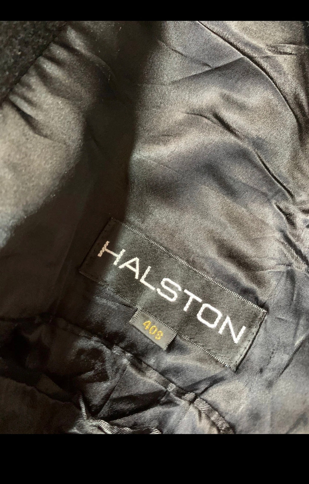 Vintage Halston classic wool blend double breasted gangster over coat 44R 44L