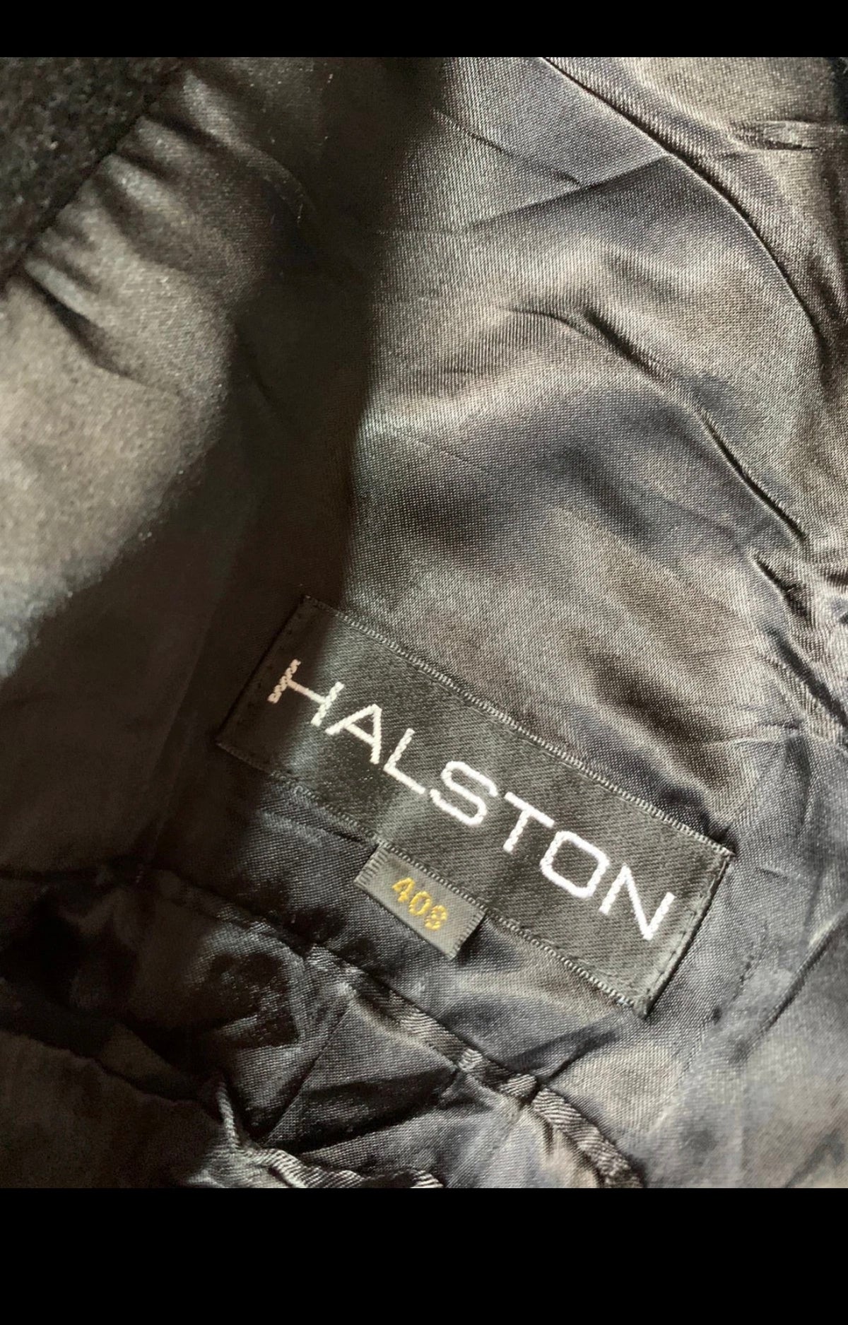 Vintage Halston classic wool blend double breasted gangster over coat 44R 44L