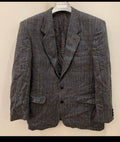 Vintage Westbury pure wool handwoven tweed glen check Charcoal jacket blazer 44R