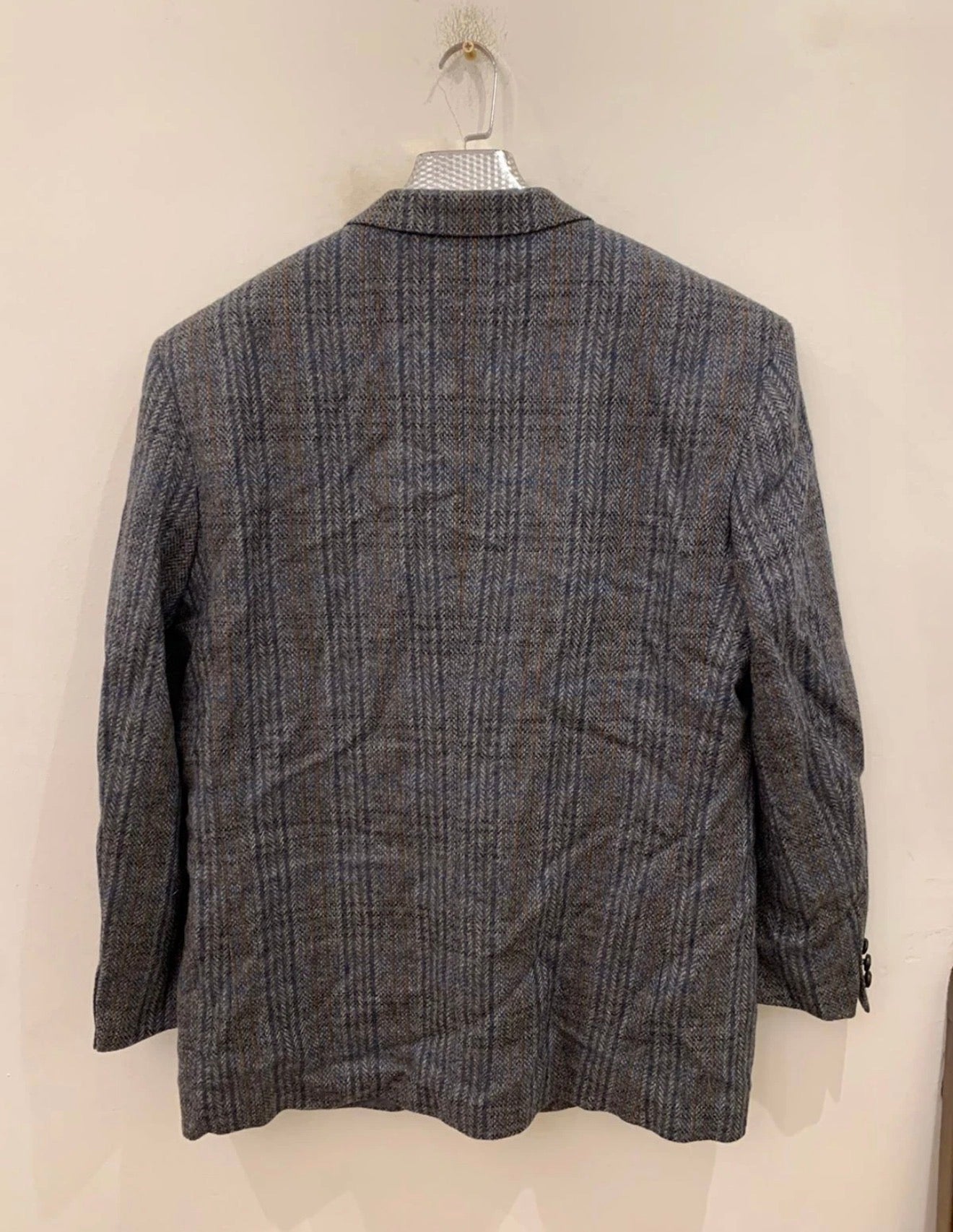 Vintage Westbury pure wool handwoven tweed glen check Charcoal jacket blazer 44R