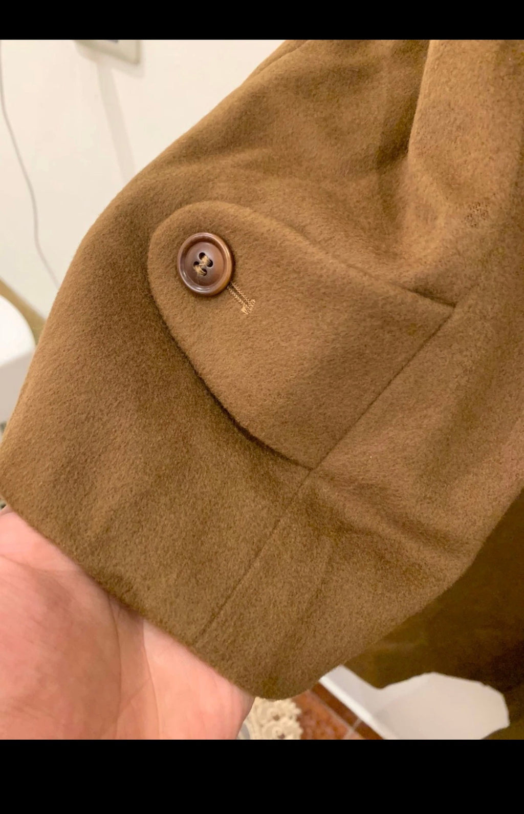 Vintage Bugatti pure wool classic brown long raglan over coat 46R XL