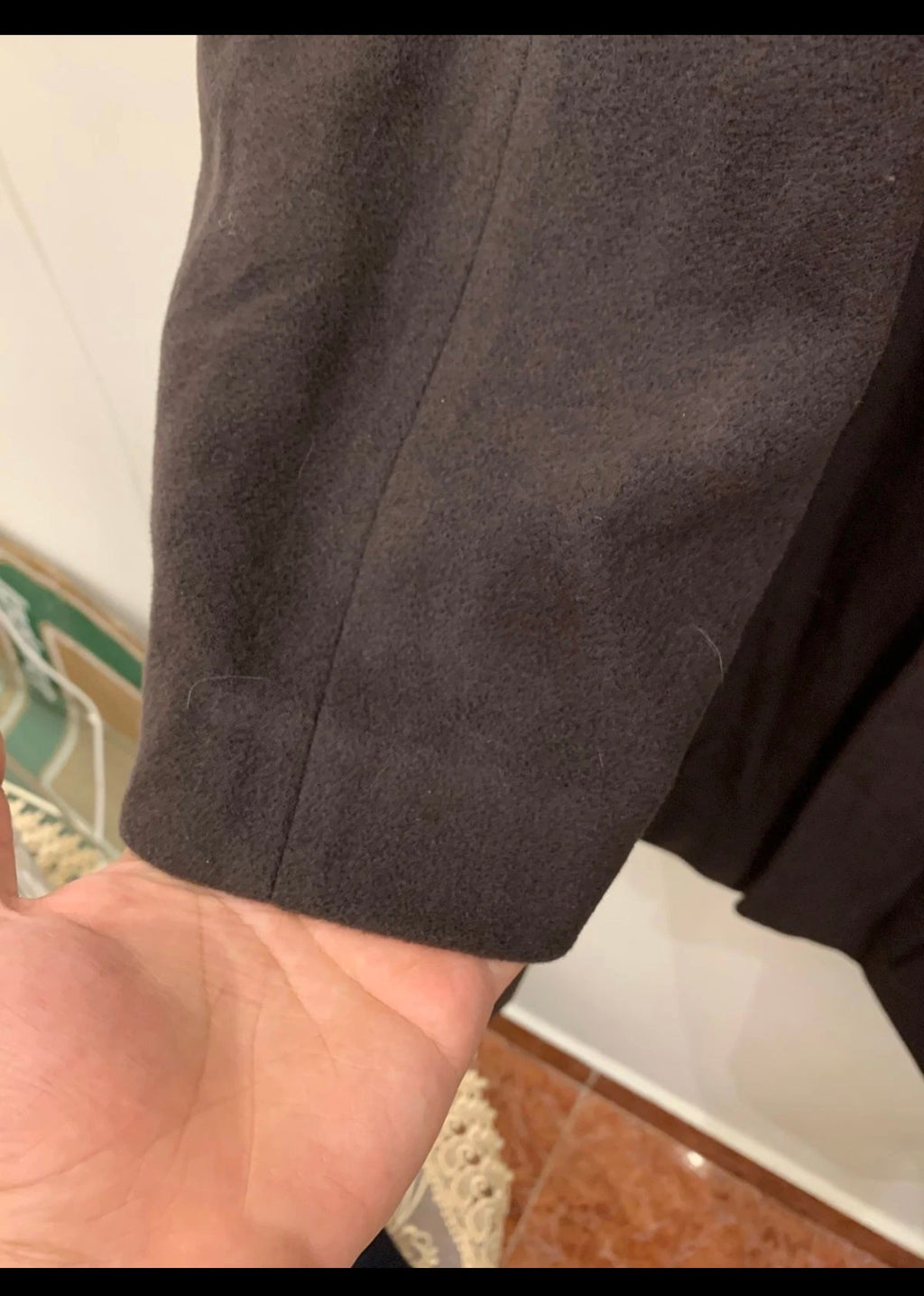 Vintage pure wool classic dark brown top over coat 50R XL