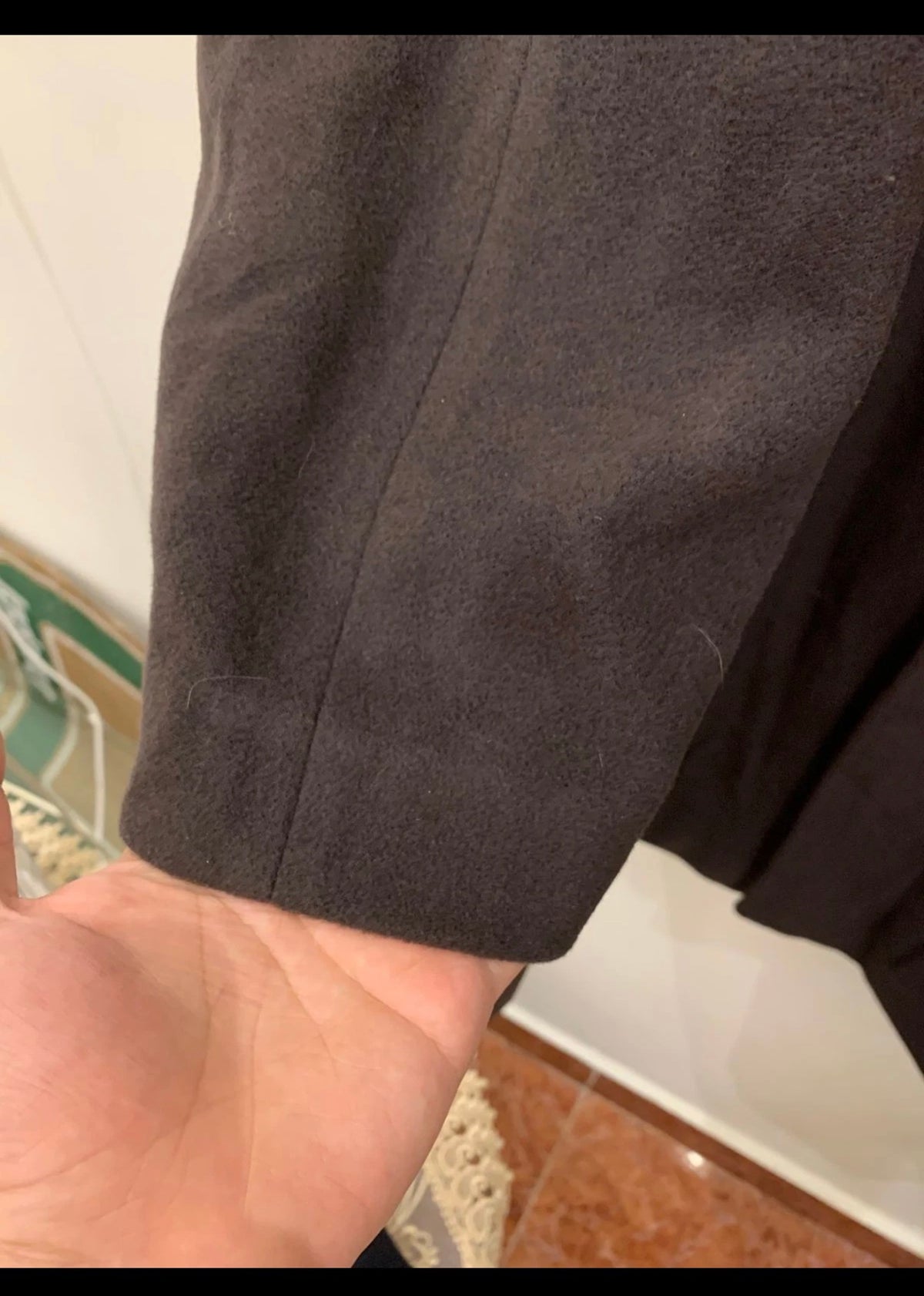 Vintage pure wool classic dark brown top over coat 50R XL